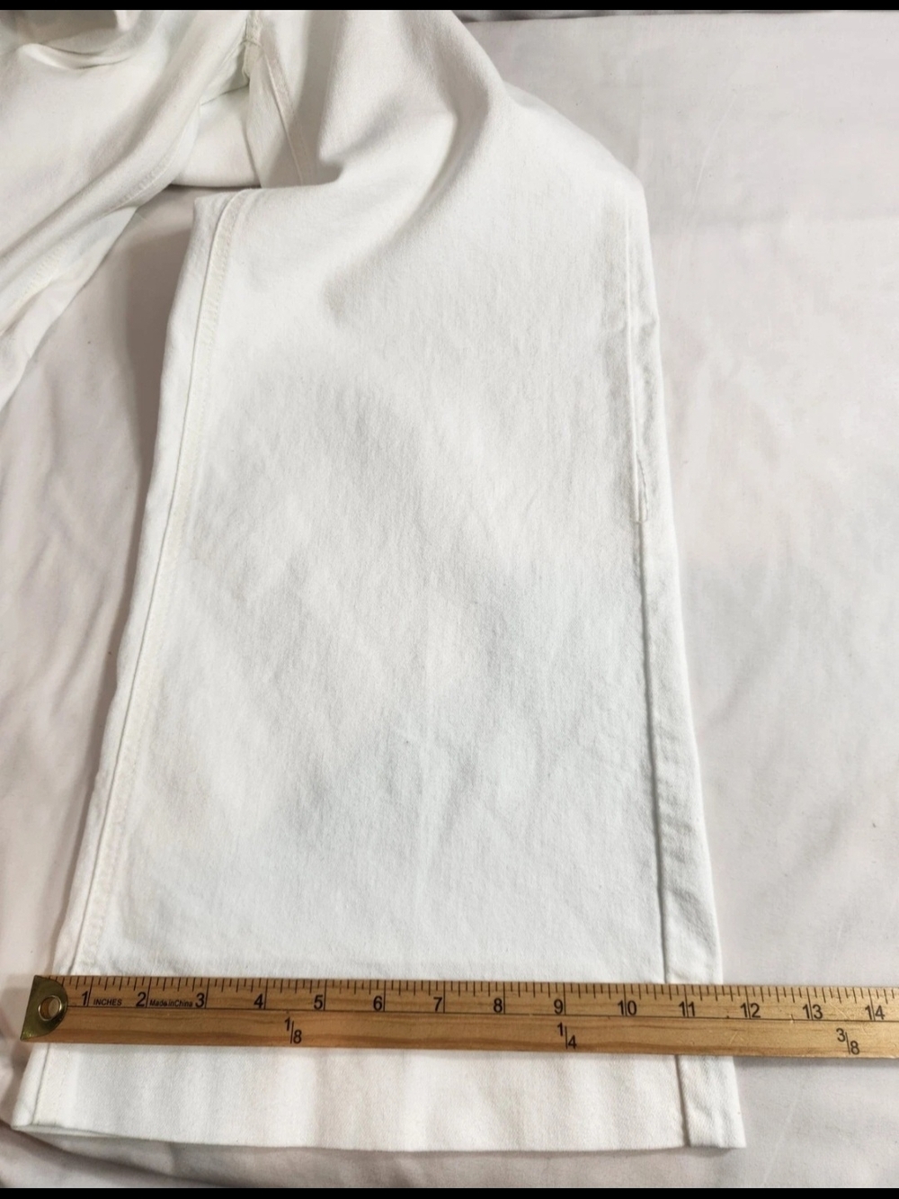 Ariat Wide Leg Jeans Women's Size 31 R White Ultra High Rise Stretch Crop NWT 54 - Picture 4 of 15